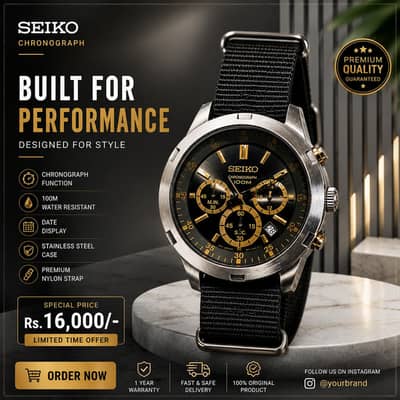 *Seiko 4T53 Chronograph 100M – Original Japan Watch