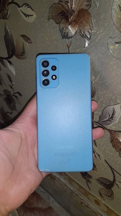 Samsung a72 6/128 blue color  with box