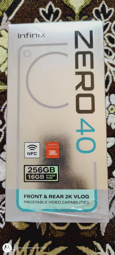 Zero 40 Infinix in neat / Clean condition with full box