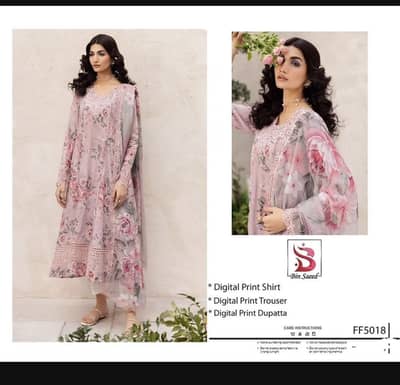 Pink digital Print Lawn suit for woman| Suits for womens | eid dresses