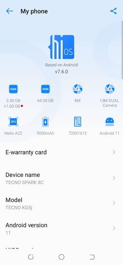 Techno spark 8c