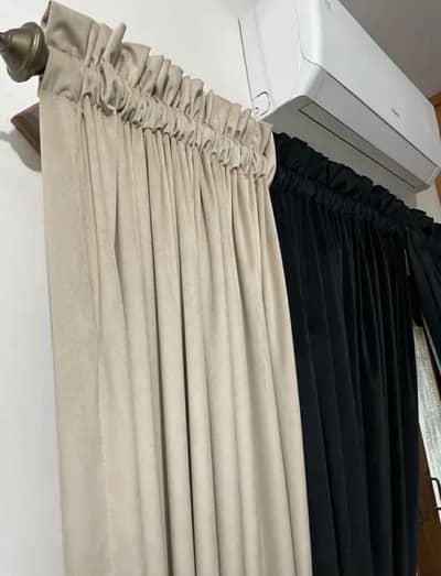 Velvet curtains