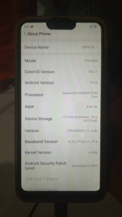 oppo a5. . 4/32. . only set