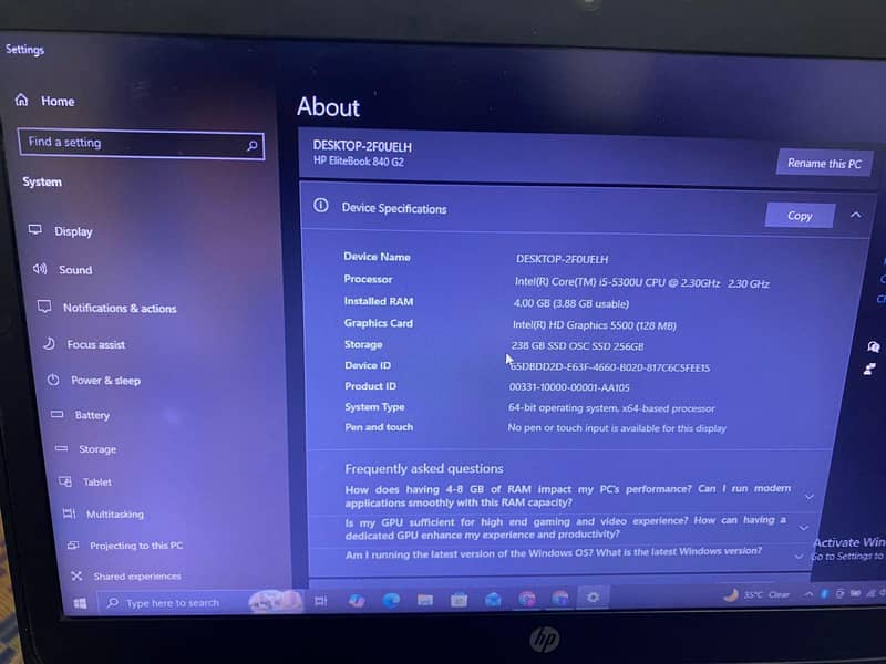 HP desktop 5