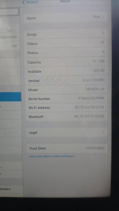 Ipad mini 2 condition 10 by 10