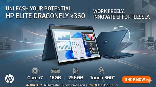 Hp Elite Dragonfly x360 | i7 8th