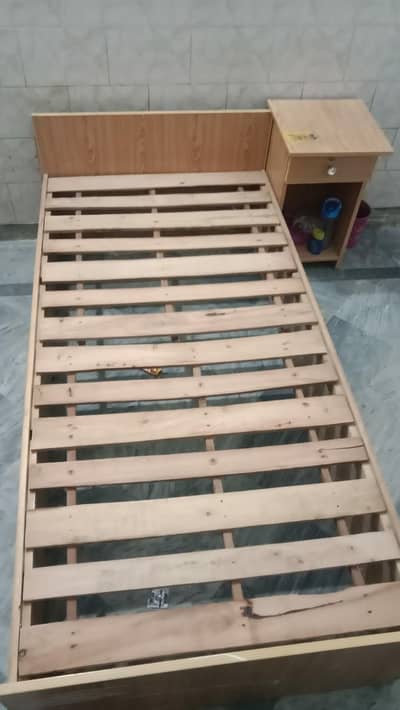 wooden bed