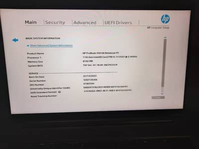 HP Probook 450 G8, Core i5, 11th Generation, Ram 8GB, 512GB NVME SSD