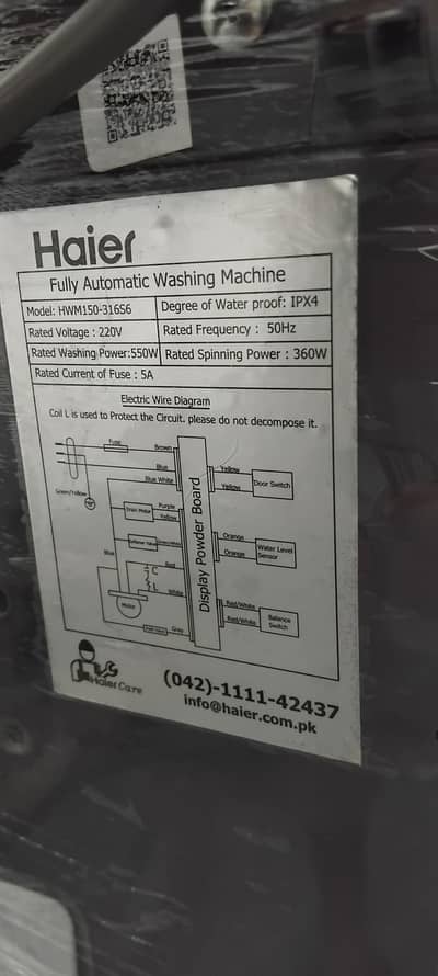 Haier Fully Automatic washing machine HWM150-136S6