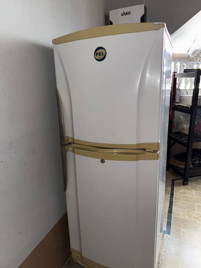 pel refrigerator medium size two doors cream colour