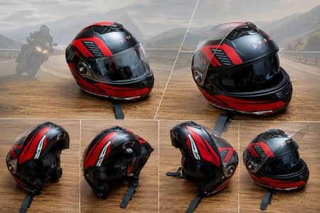 Super Air 3-in-1 Helmet – 9/10 Condition | Visor + Goggles + FaceCover