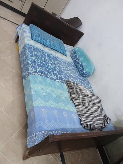 Single bed pure wood