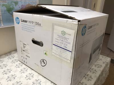 HP Laserjet MFP 136a just box open