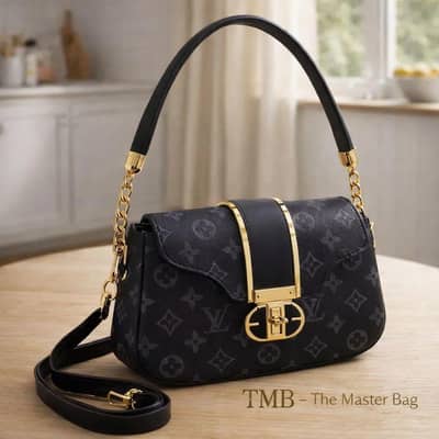 Premium Designer Inspired Shoulder Bag - Luxury Monogram Handbag