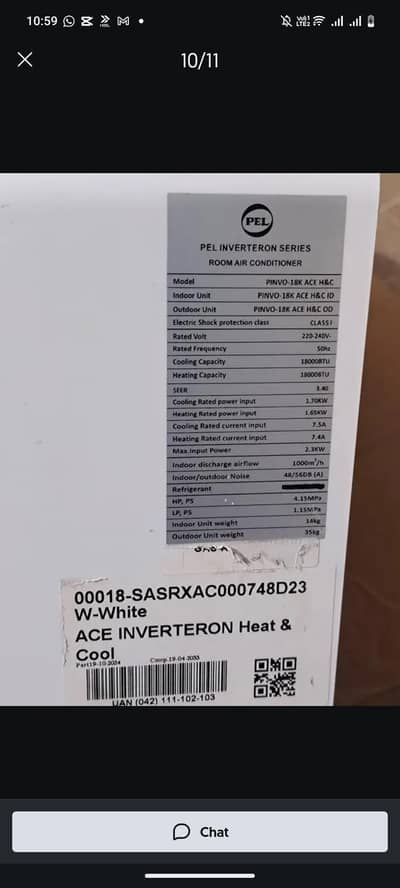 PEL ACE Inverteron 1.5 Ton DC Inverter AC Heat & Cool