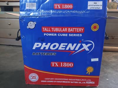 Phoenix Tx1800 Tubular Battery 12v185a + Simtek 12v30a tubular charger