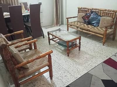 5 seater sofa set along with center table