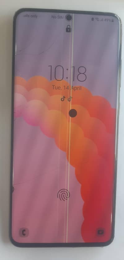 Samsung Galaxy S20 Ultra 5G 12 plus 128 GB storage front glass broken