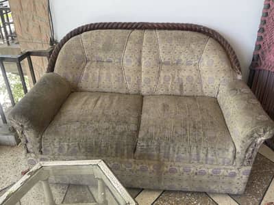 Solid wood sofa