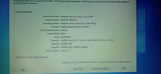 INTEL CORE I3- 7th Generation (81AX)