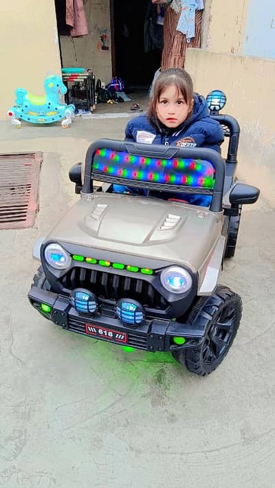 kids car good candition. 4 motors