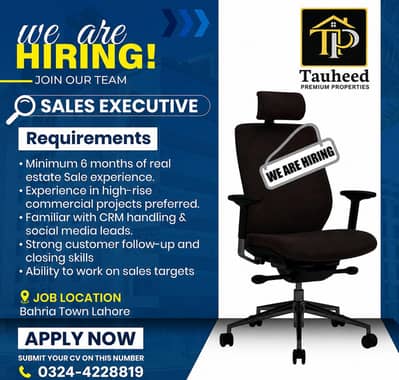 We are hiring sale executive officer