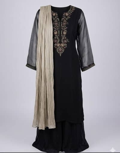 3 piece chiffon dress