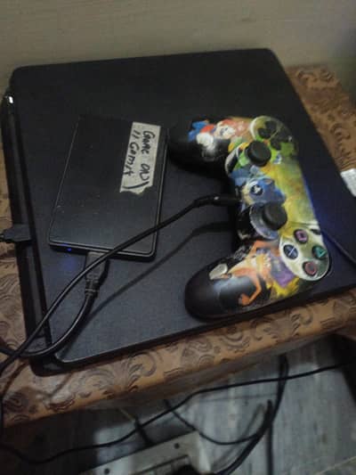 ps4 slim jailbreak 500gb hdd with 1controler 2games
