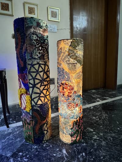 Hand Embrioded lamps