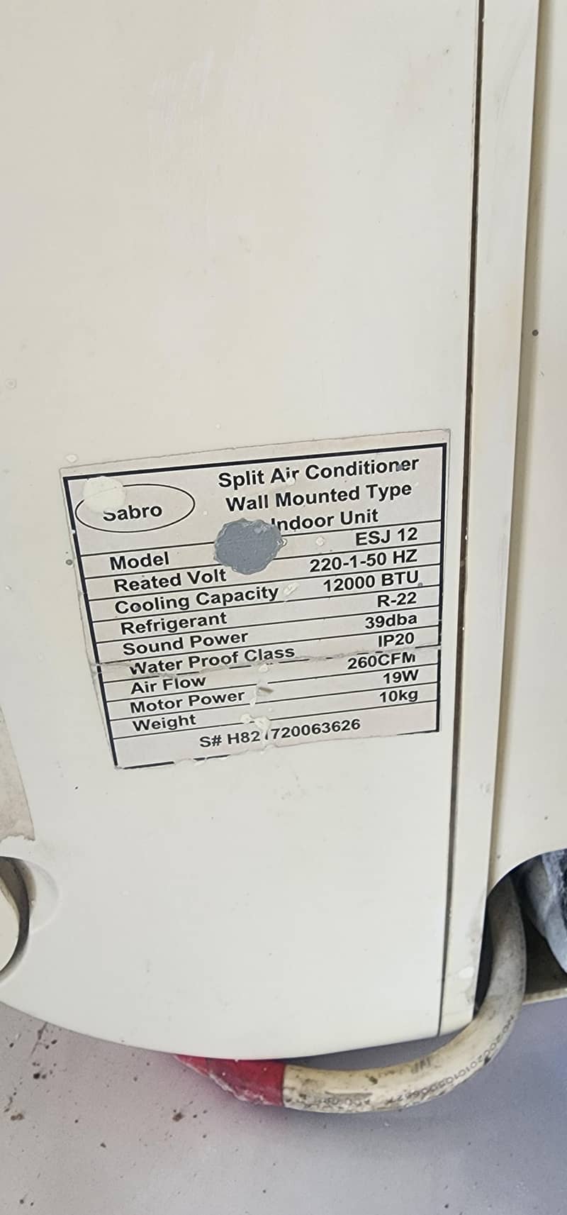 Sabro Split AV Wall Mounted Mint Condtion 3