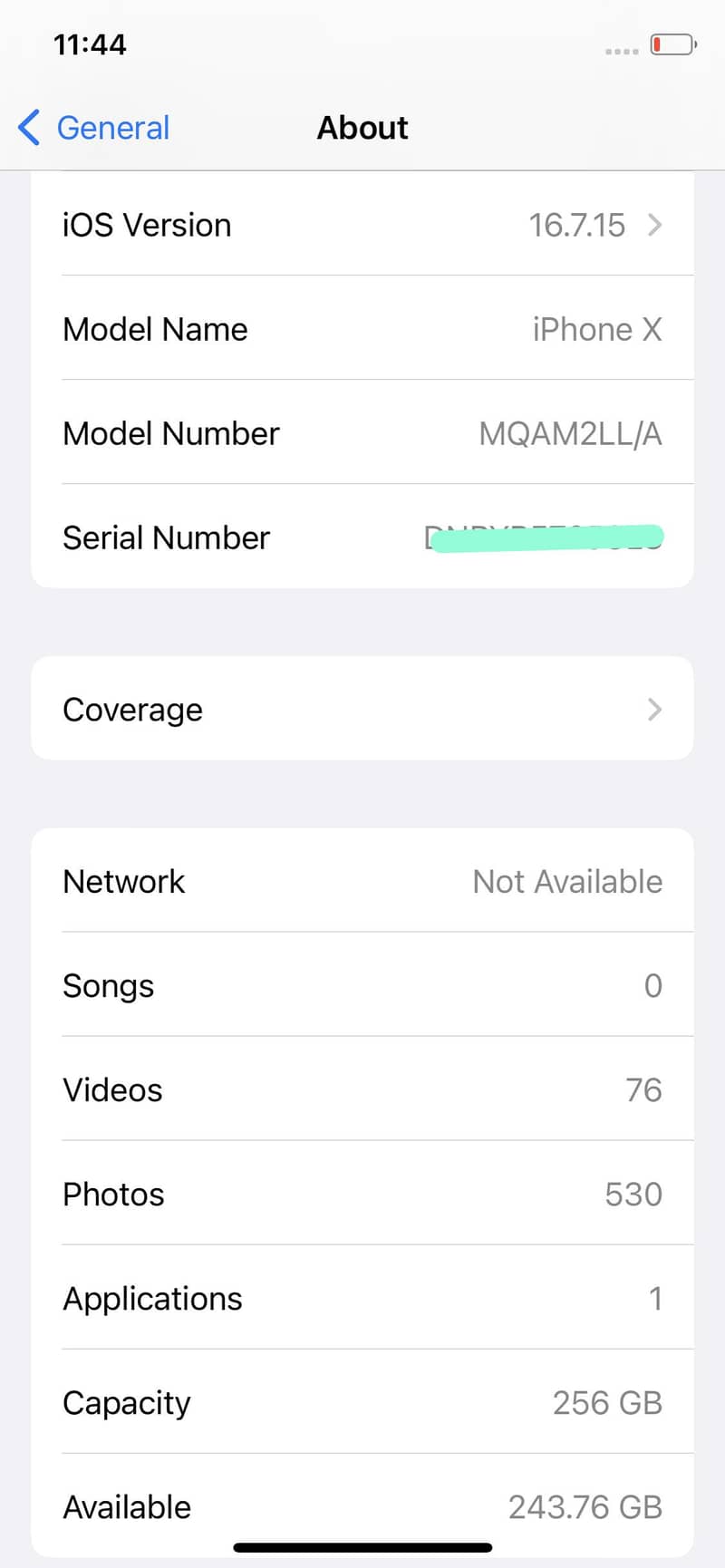 Iphone x (256gb) 5