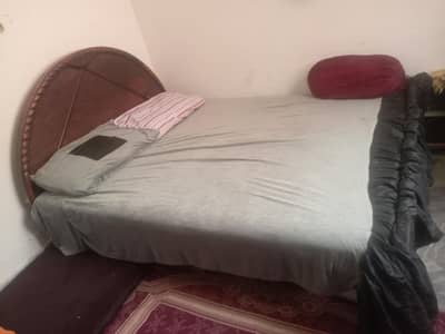 wooden Double Bed without Mattress