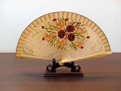 Wooden Hand fans - Chinese folding handfan - Spanish -Japanese-Painted
