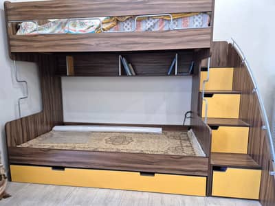 Interwood Kids Bunk Bed - 3 Layer Colorful (Very Slightly Used)