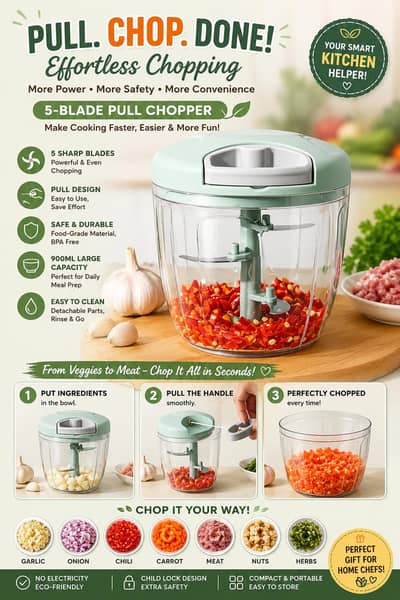 5 blade garlic cutter machine