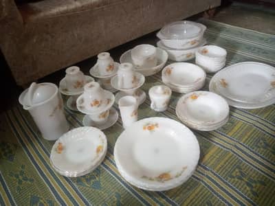 Dinner set 58 PCs and glass two try ice cup six pcs