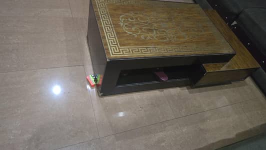 Center Table with Gold Inlay Design – For Sale