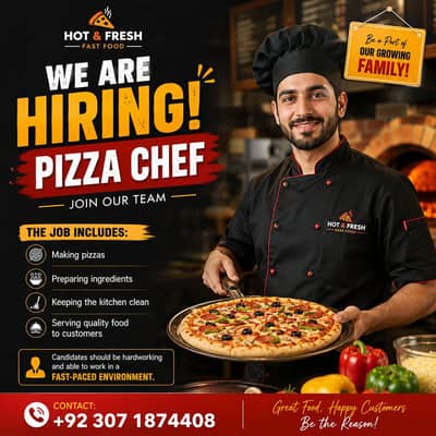 Pizza Chef , Fast Food Expert , Male (Jobs) Restaurant