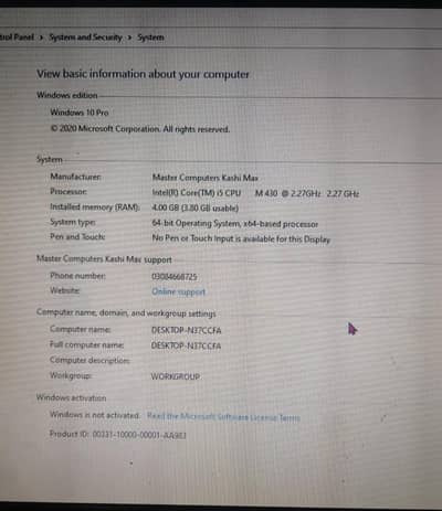 i 5 1st ganration toshiba laptop all ok hai  03096020400