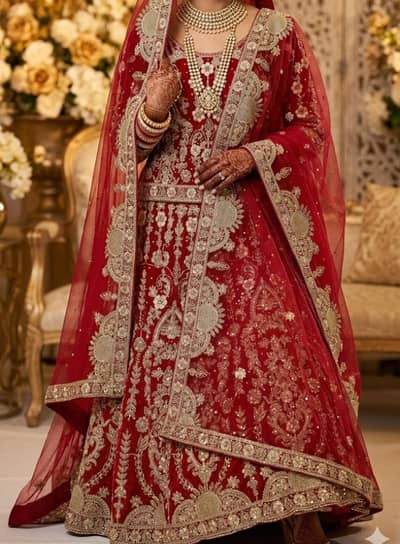bridal lehenga with free bridal sandals