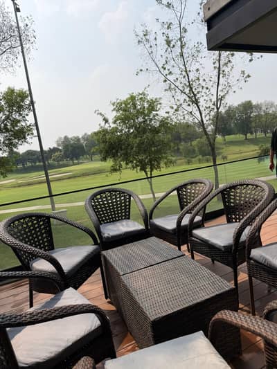 out door chairs and table set