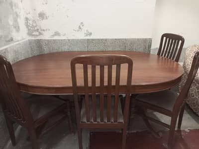 original teak wood dining table set