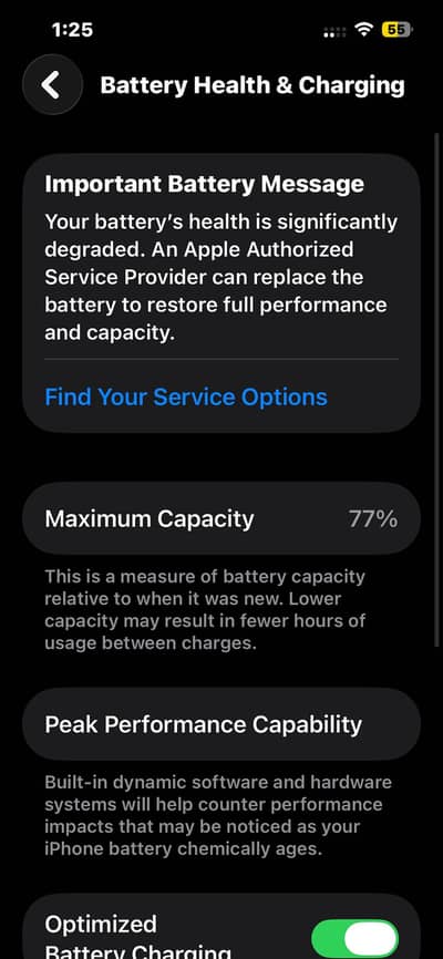 A+ condition battery original