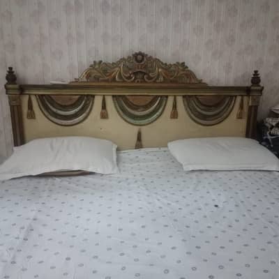 wooden bed