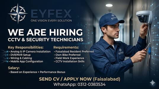 Experienced CCTV Technician Needed