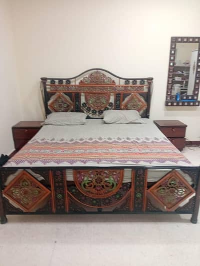 iron bed for sell with mattress