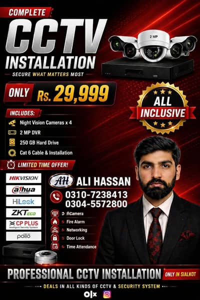 CCTV camera+ installation