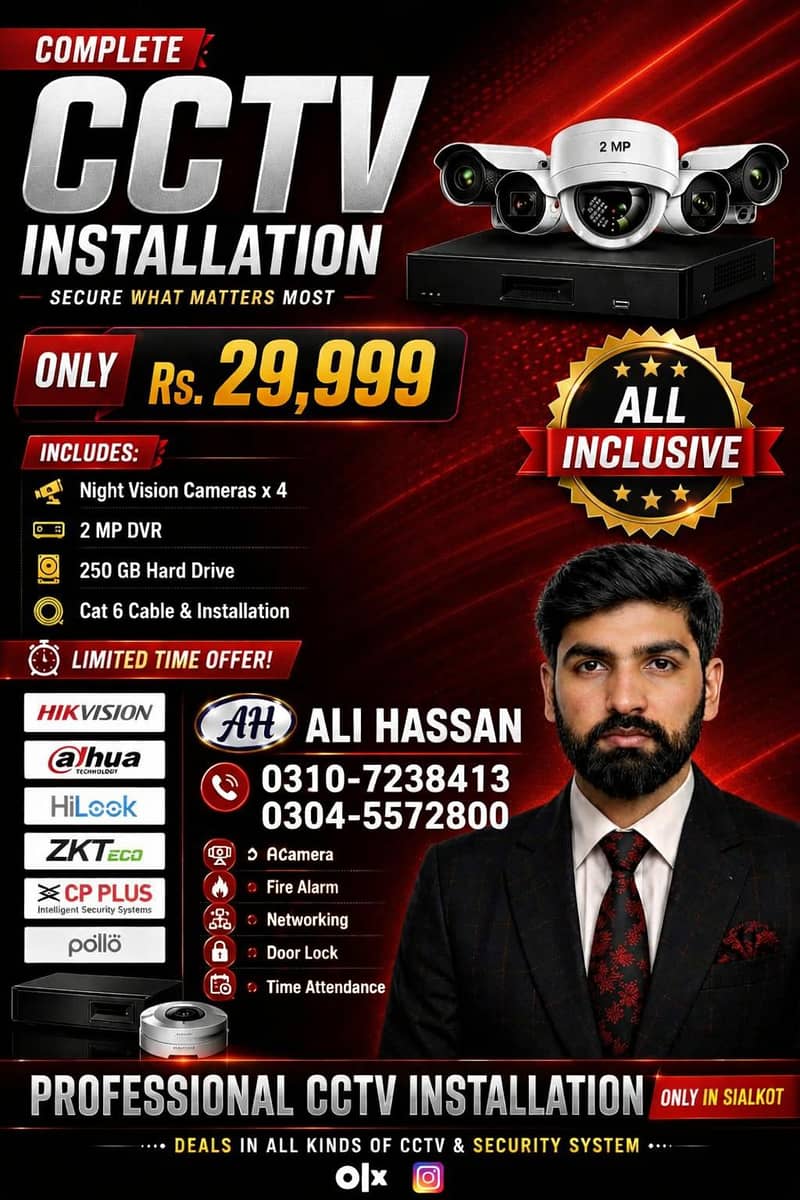 CCTV camera+ installation 0