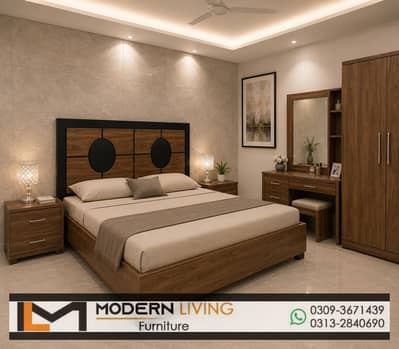 King Bed With 2 side tables Best Quality In Your Choice Colours