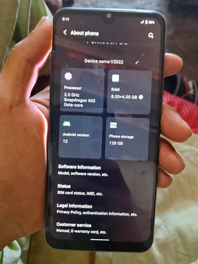 vivo v20 se 8+4 128 urgent sale